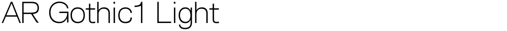 AR Gothic1 Light