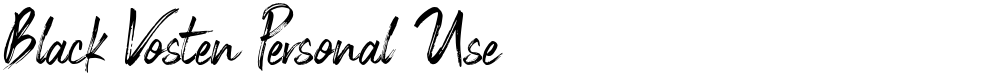 Black Vosten Personal Use