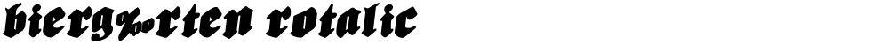 Bierg‰rten Rotalic
