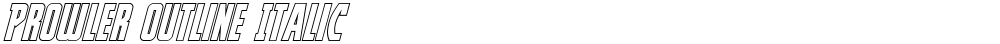 Prowler Outline Italic