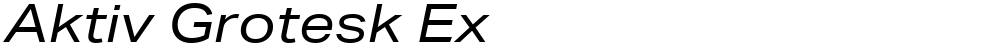 Aktiv Grotesk Ex