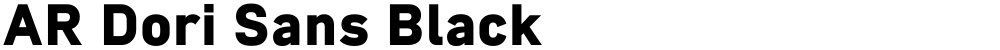 AR Dori Sans Black