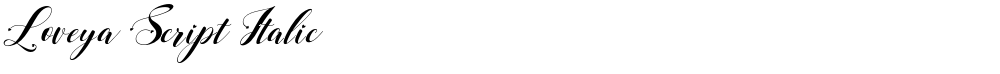 Loveya Script Italic