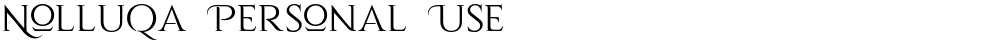 Nolluqa Personal Use