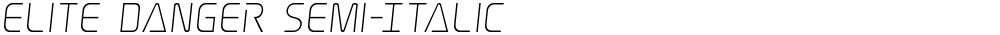 Elite Danger Semi-Italic