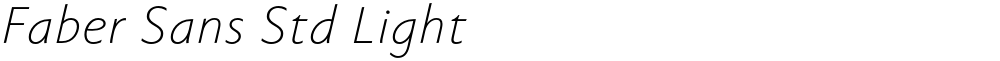 Faber Sans Std Light