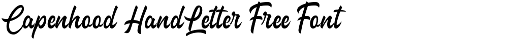 Capenhood HandLetter Free Font