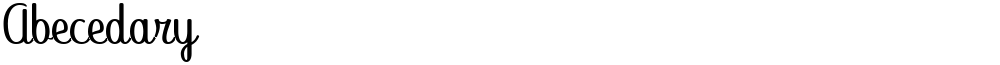 Abecedary