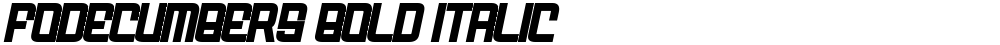 FODECUMBERS BOLD ITALIC