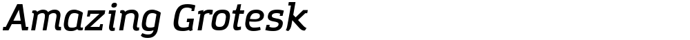 Amazing Grotesk