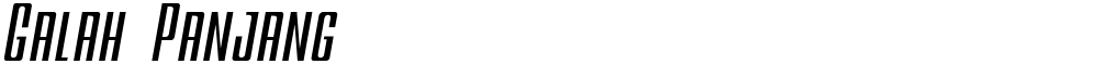 Galah Panjang
