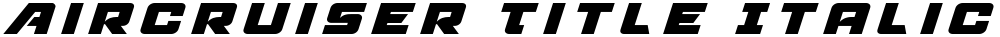 Aircruiser Title Italic
