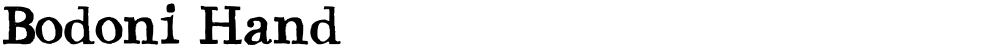 Bodoni Hand