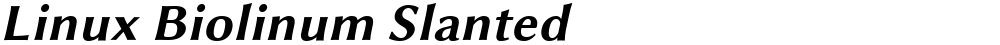 Linux Biolinum Slanted