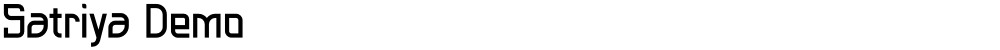 Satriya Demo