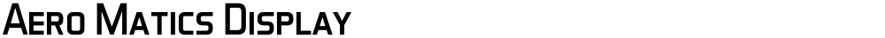 Aero Matics Display