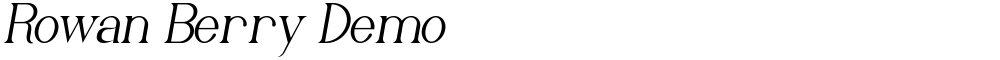Rowan Berry Demo