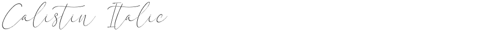 Calistin Italic