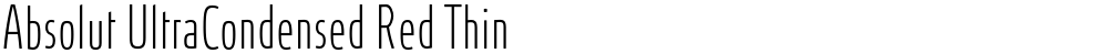 Absolut UltraCondensed Red Thin