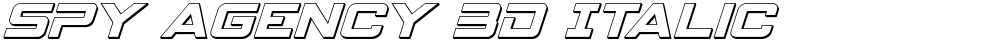 Spy Agency 3D Italic