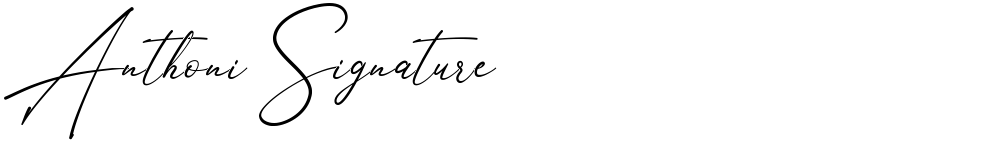 Anthoni Signature