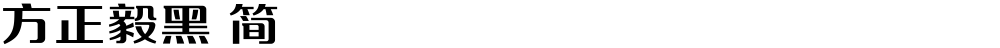 方正毅黑 简