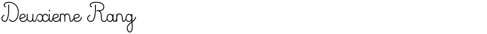Deuxieme Rang