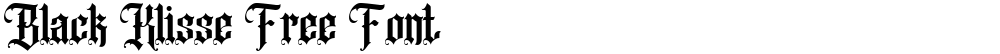 Black Klisse Free Font