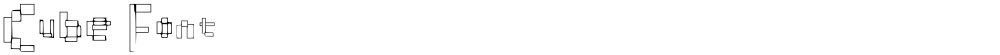 Cube Font