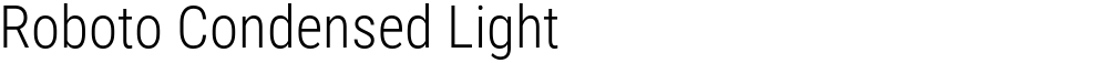 Roboto Condensed Light