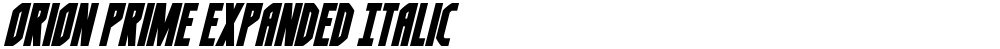 Orion Prime Expanded Italic