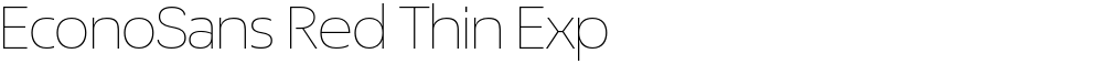 EconoSans Red Thin Exp