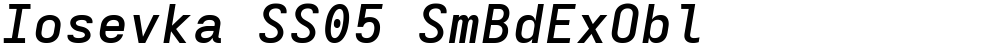 Iosevka SS05 SmBdExObl