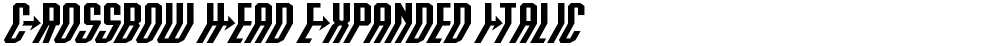Crossbow Head Expanded Italic