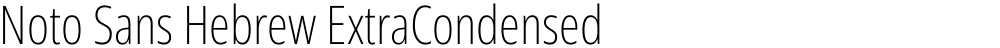 Noto Sans Hebrew ExtraCondensed ExtraLight