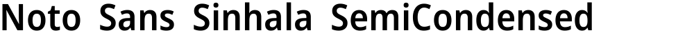 Noto Sans Sinhala SemiCondensed SemiBold