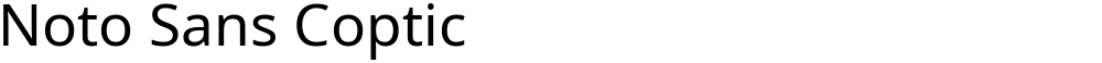 Noto Sans Coptic
