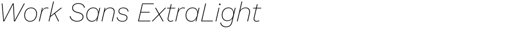 Work Sans ExtraLight