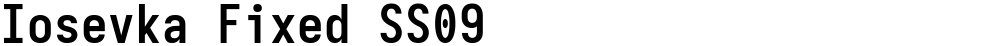 Iosevka Fixed SS09