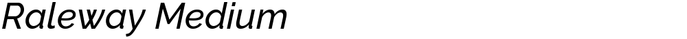 Raleway Medium