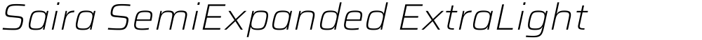 Saira SemiExpanded ExtraLight