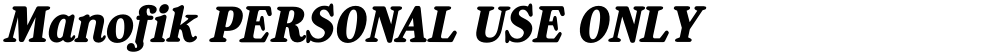 Manofik PERSONAL USE ONLY