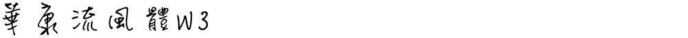 華康流風體W3