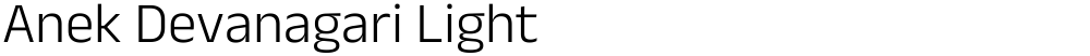 Anek Devanagari Light