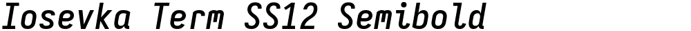 Iosevka Term SS12 Semibold
