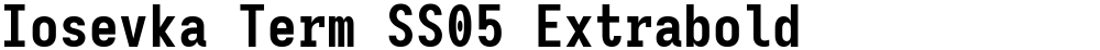 Iosevka Term SS05 Extrabold