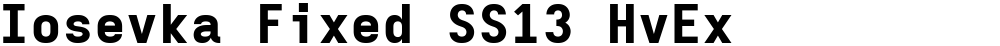 Iosevka Fixed SS13 HvEx