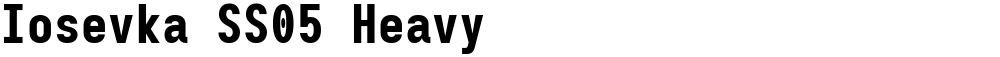 Iosevka SS05 Heavy