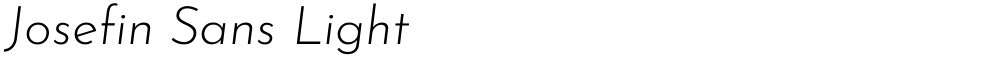 Josefin Sans Light