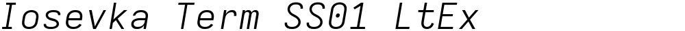 Iosevka Term SS01 LtEx